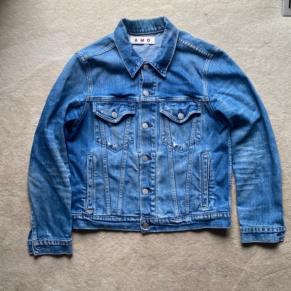 AMO Denim Pop Jean jacket in Dive Bar color way
